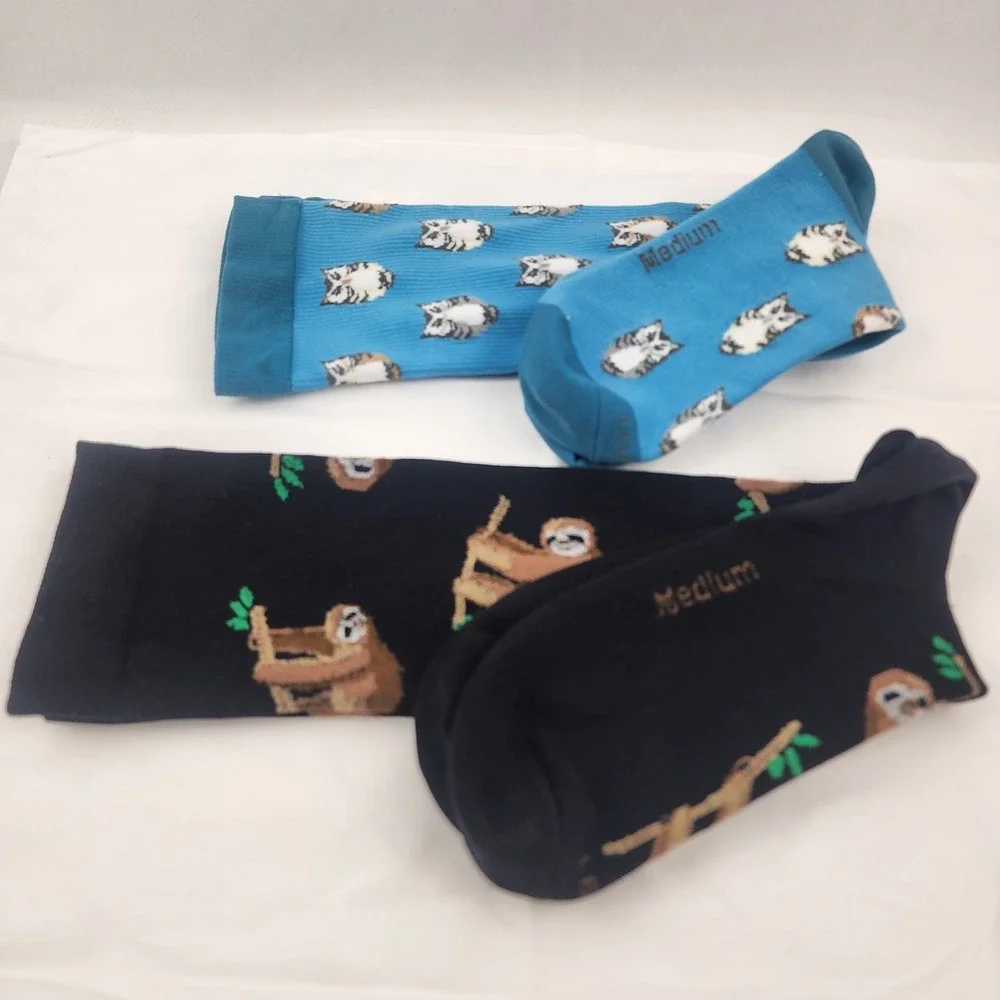 LEVSOX Compression Sock size M 20-30MMHG Sloth And Owls Pregnancy Nurses Health